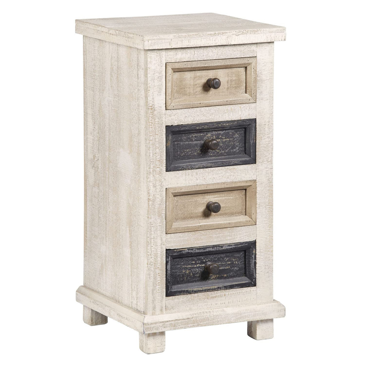 Progressive Furniture Sallie 4 Drawer Chairside Chest Earth Tones