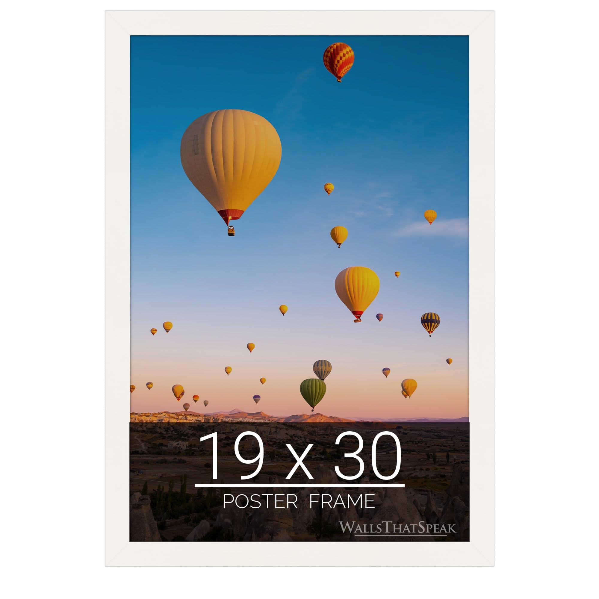 wallsthatspeak 19x30 white Picture Frame for Puzzles Posters Photos or Artwork