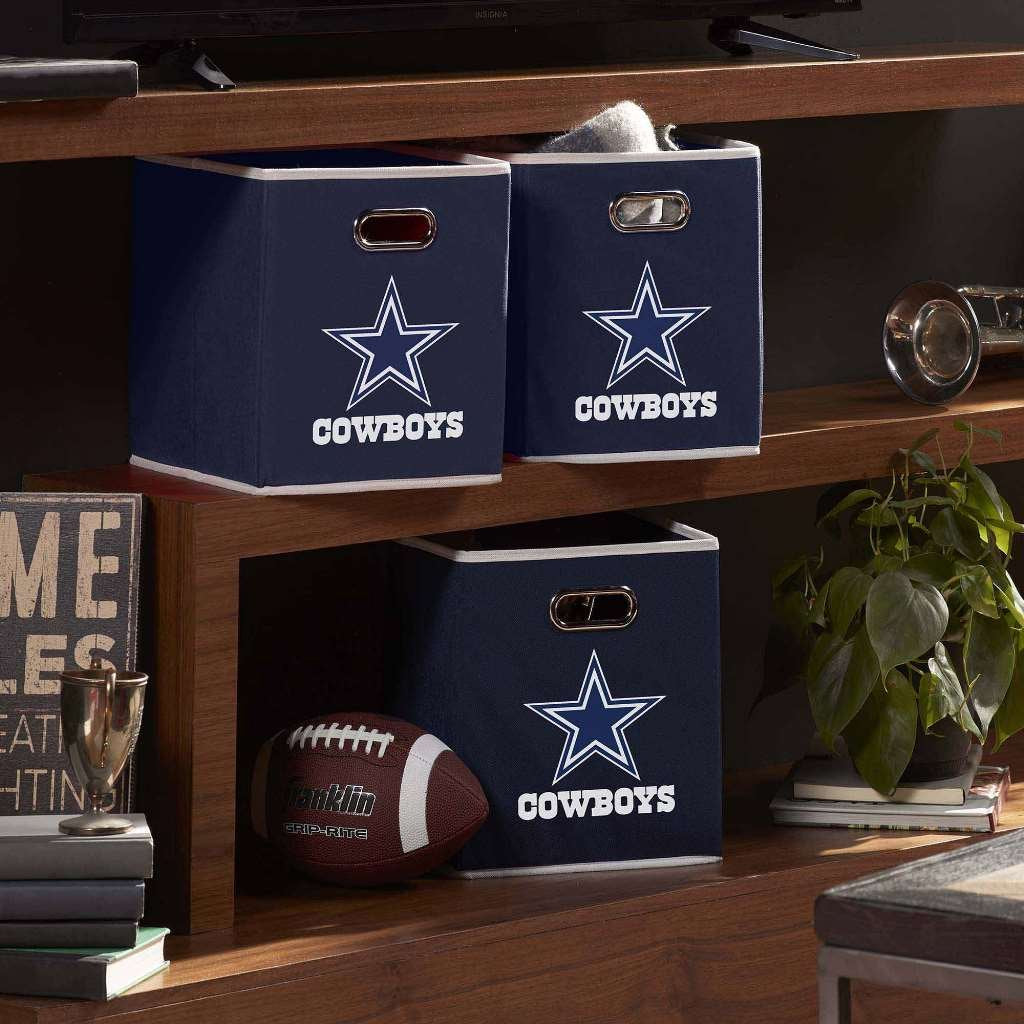 Franklin Sports Nfl Dallas Cowboys Collapsible Storage Bin Nfl Folding Cube Storage Container Fits Bin Organizers Fabric Nfl Tea