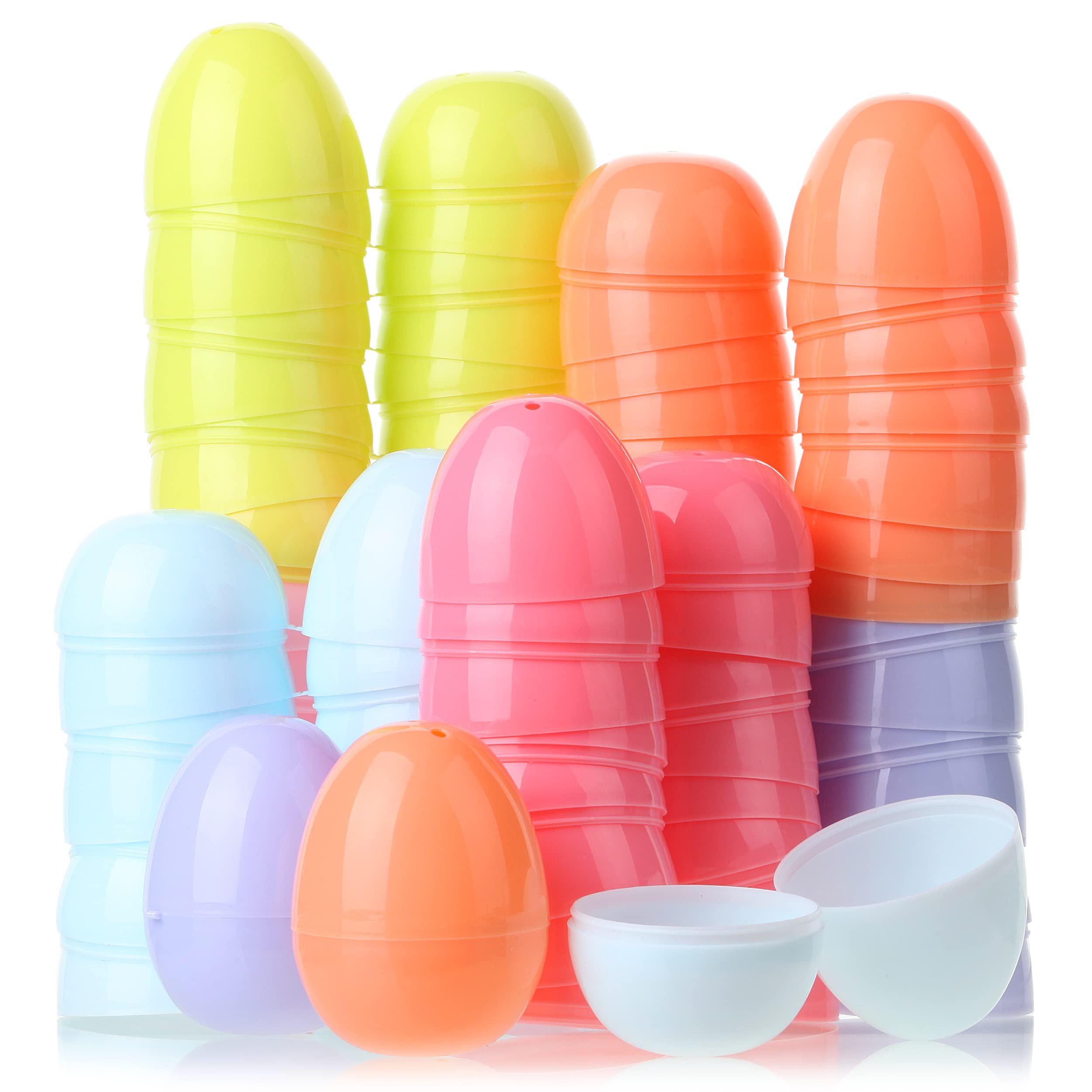 Mr. Pen- Fillable Easter Eggs, Bright Color, 2.3 inch, 48 Pack, Easter Eggs, Plastic Eggs, Easter Eggs Empty, Plastic Easter Egg