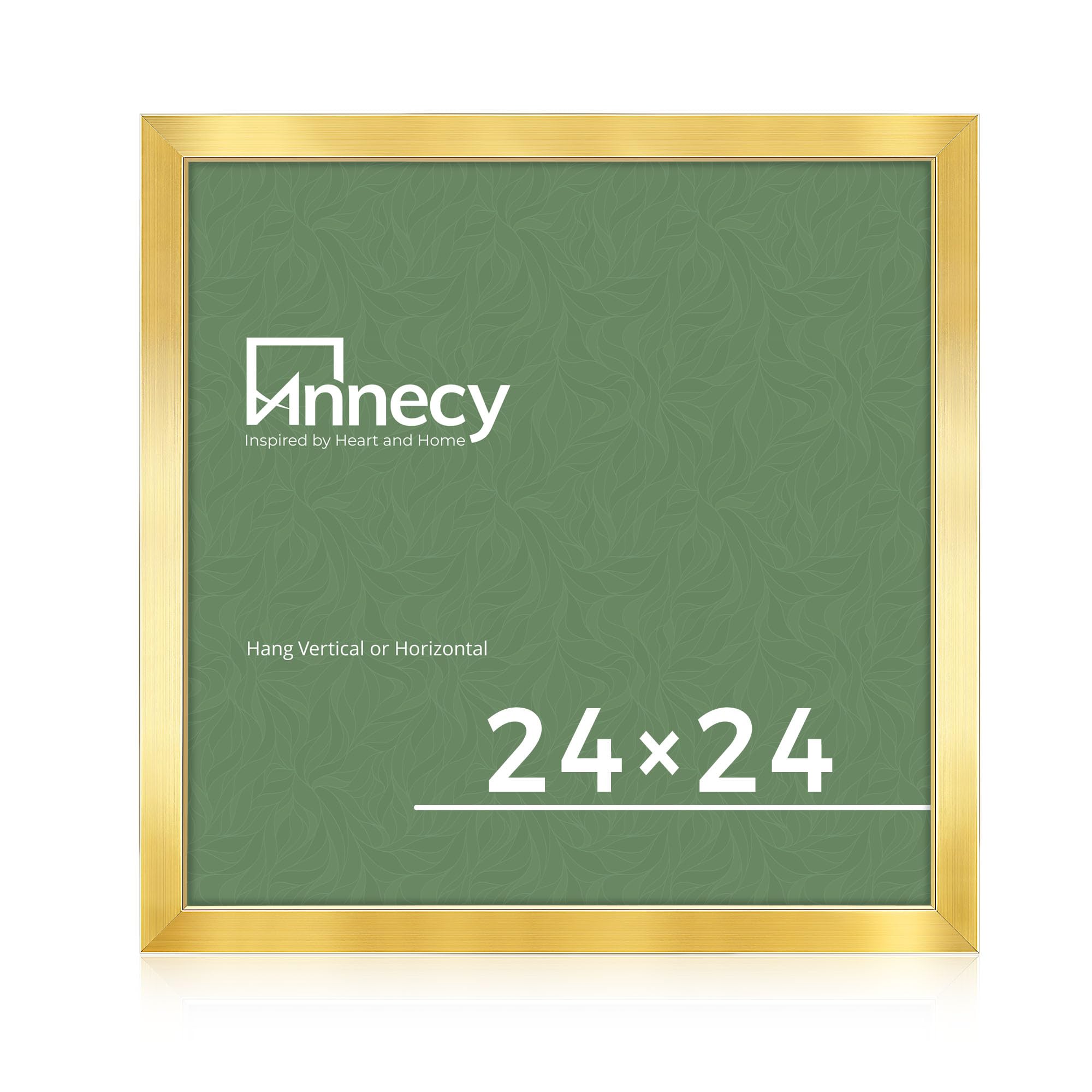 Annecy 24x24 Picture Frame Gold(1 Pack), 24 x 24 Picture Frame for Wall Decoration, Classic Gold Minimalist Style Suitable for D