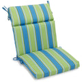 Blazing Needles Spun Polyester Patterned Outdoor Squared Seat/Back Chair Cushion, 20 x 42, Haliwell Caribbean