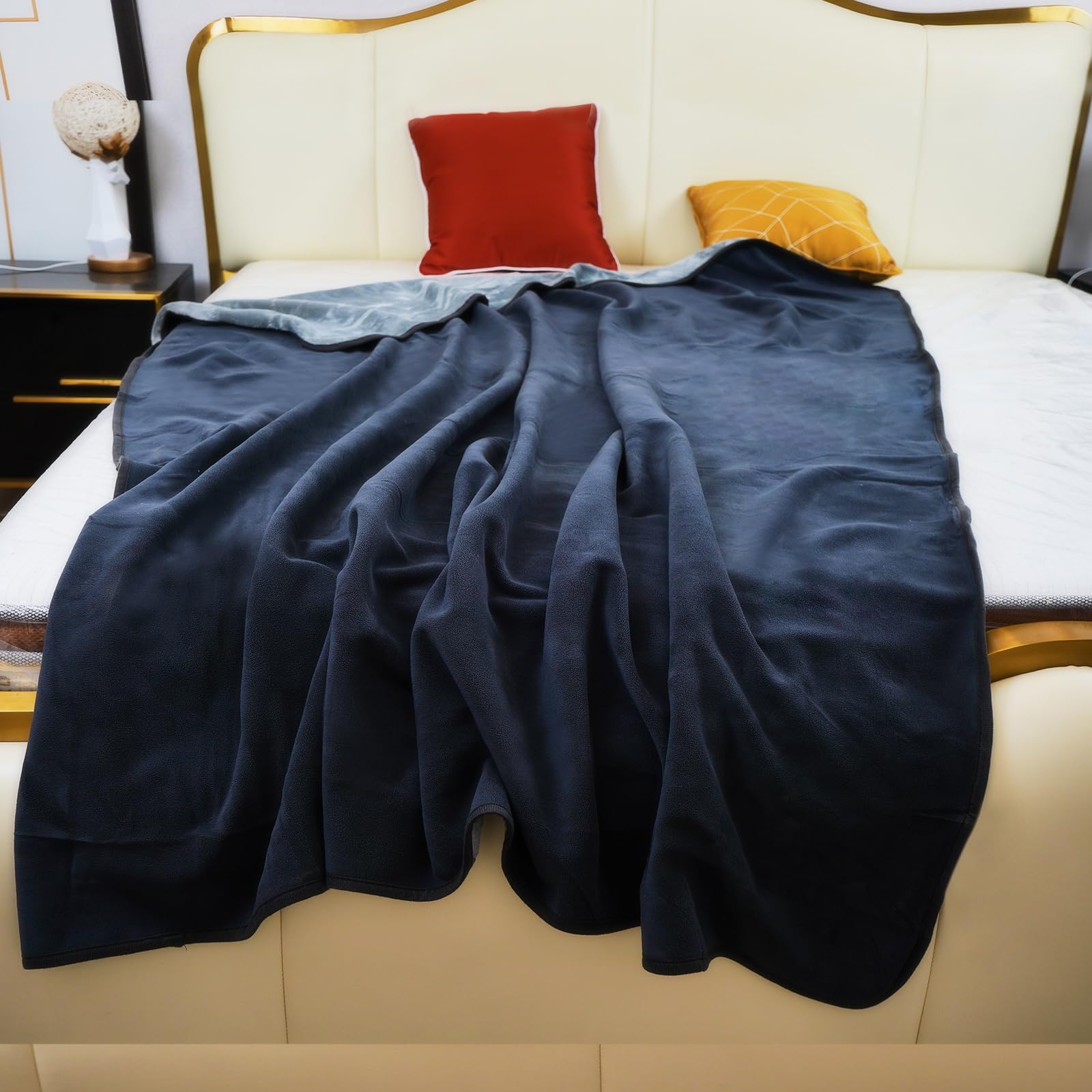 Ahinahwap Waterproof Blanket For Bed Couch Sofa, 60'X80' Reversible & Washable, Waterproof Blanket Queen Size, Waterproof Bed