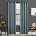 Sun Zero Soho 2-pack Blackout Energy Efficient Grommet Curtain Panel Pair, 54 x 84, Mineral