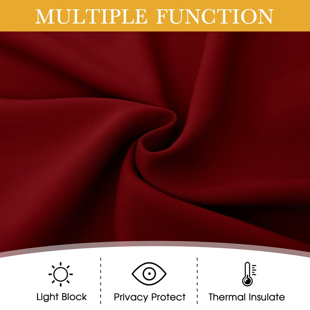 Ryb Home Closet Curtains 45 Inches, Room Darkening Curtain Drapes With Rustproof Eyelet Privcay Shades Holiday Window Treatment