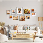 Kinlink Square 6X6 Picture Frames Grey, Solid Wood Frames With Acrylic Plexiglass For Pictures 4X4 With Mat Tabletop And Wall Mo