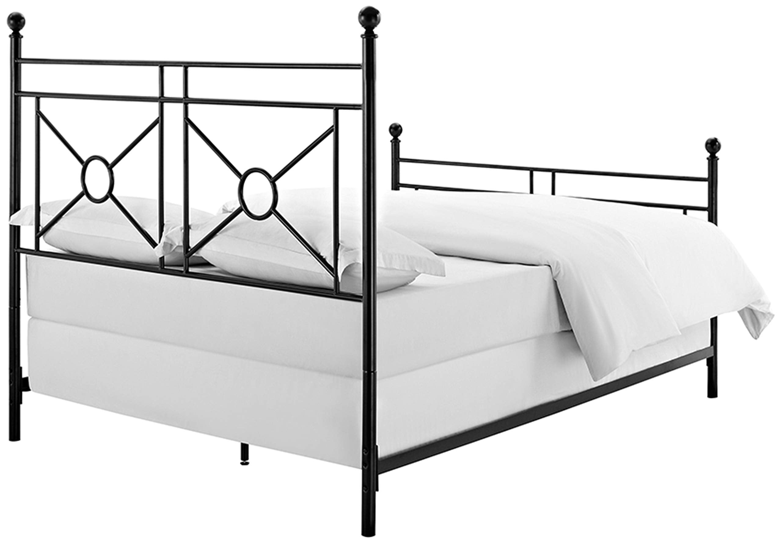 Crosley Furniture Montgomery Metal Platform Bed, King, Black