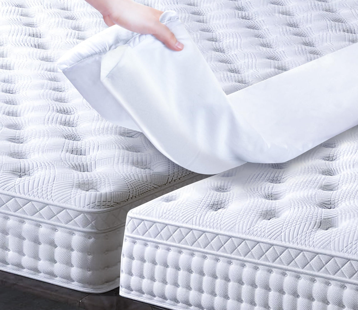 Vekkia Bed Bridge Twin To King Bed Converter Kit - 79In X 12In Split Twin To King Gap Filler For Adjustable Bed, Mattress Bed Co