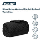 Maxtid Kids Weighted Blanket 3 Pound Reversible Heavy Blankets Black 36'X48' Hush Warmed Blanket Gifts