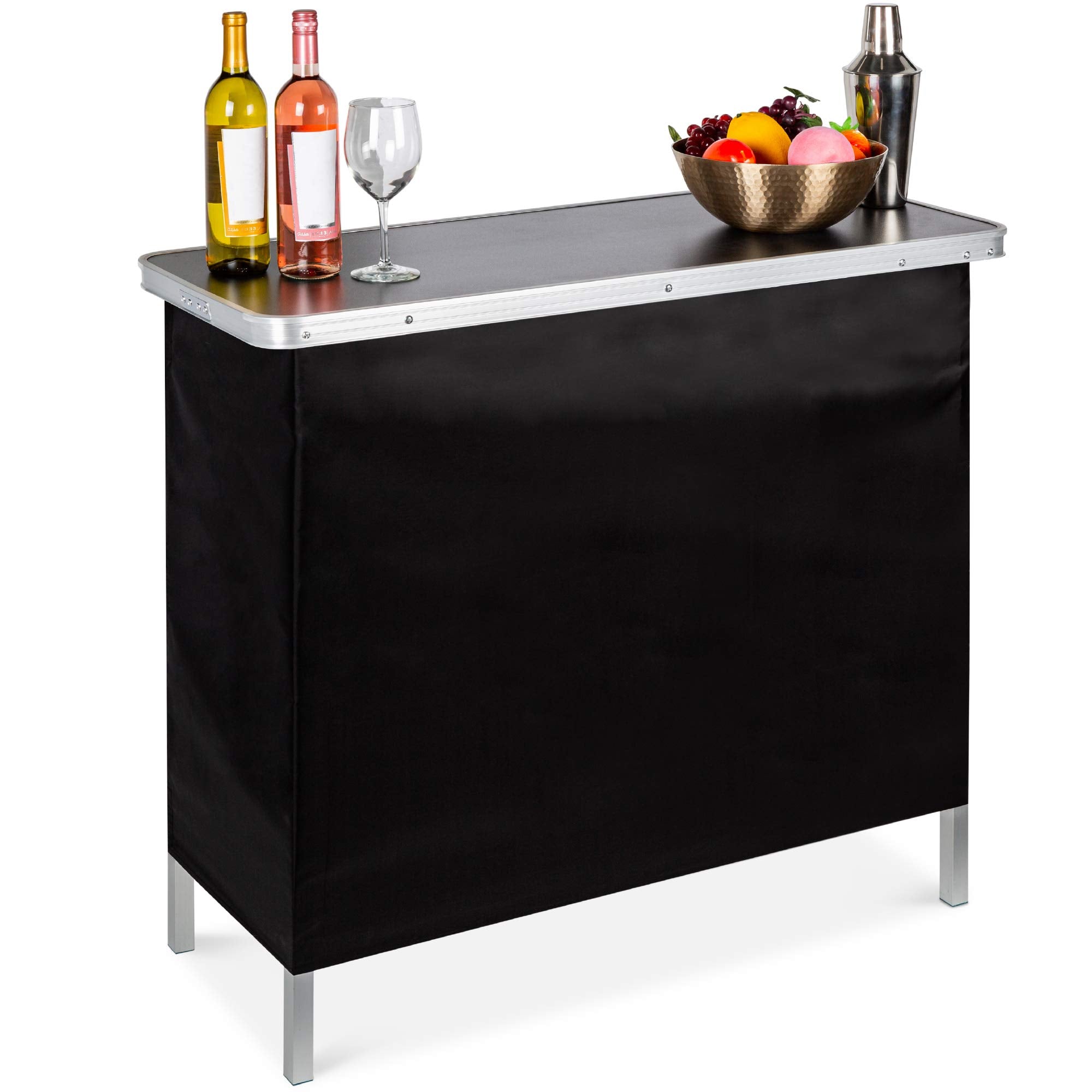 Best Choice Products Portable Pop-Up Bar Table for Indoor, Outdoor, Party, Picnic, Tailgate, Entertaining w/Carrying Case, Stora
