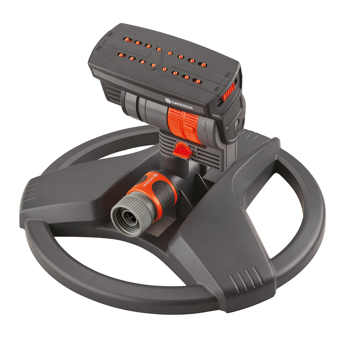 Gardena (84-Bzmx) Zoommaxx - 2300 Sq Ft, Fully Adjustable Impact Sprinkler On Weighted Base For Precise Watering Of Your Lawn. A