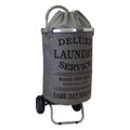 dbest products Laundry Trolley Dolly, Grey Laundry Bag Hamper Basket cart with wheels sorter