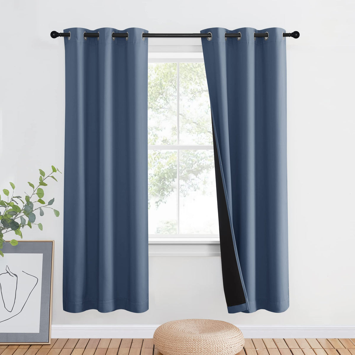 Nicetown Full Shade Room Warming Curtain Panel, Energy Smart & Noise Blocking Out Blackout Drape For Apartment Window, Thermal I