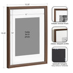 Kate And Laurel Adlynn Rectangle Picture Frame Set Of 4, 11 X 14 Matted To 8 X 10, Bronze, Vintage Four-Piece Frame Set For Gall