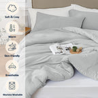 Quataly Twin Comforter Set Lightgrey,2Pcs Soft Lightweight Breathable Bedding Comforter Sets For All Season, Twin Size(68''  90'