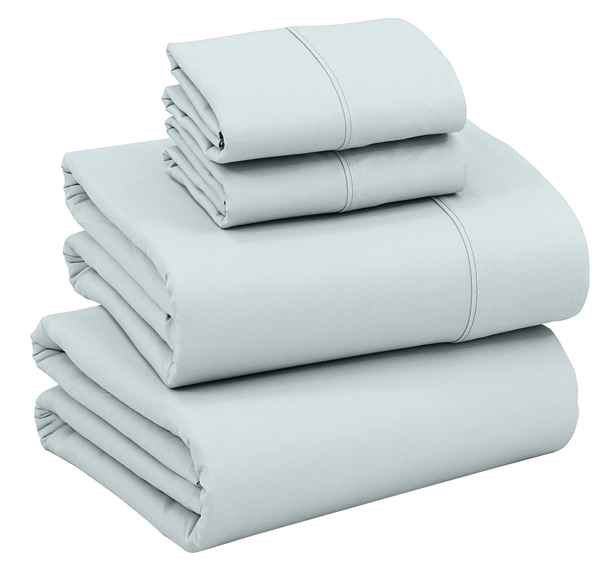 Ruvanti California King Sheets Set, Brushed Microfiber Sheets 4 Pieces (1 Fitted Sheet, 1 Flat Sheet, 2 Pillowcases), With 15-Inch Deep Pockets, Lightweight & Compfy Premium Hotel Bedding, Ice Blue