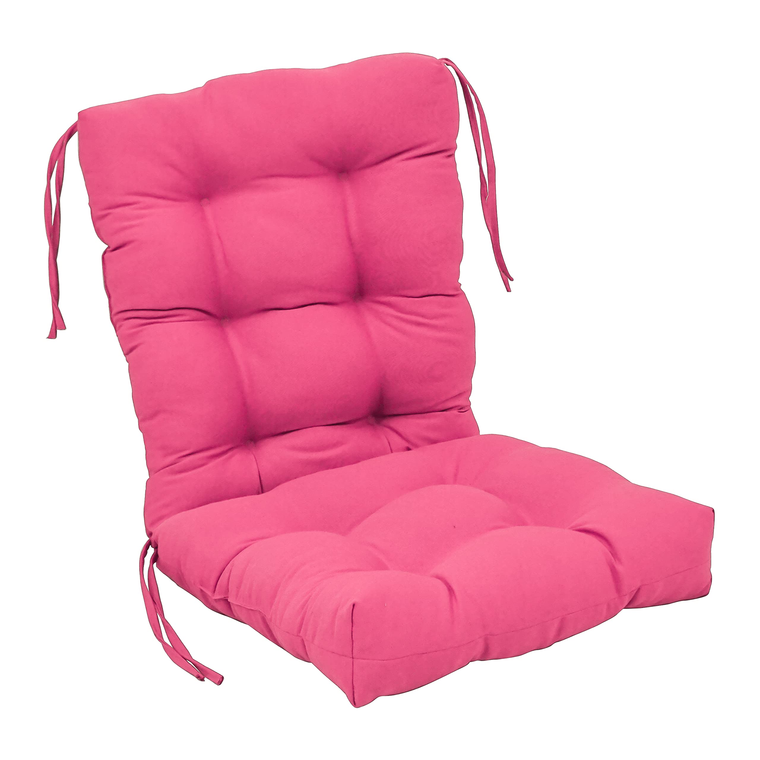 Blazing Needles 18 38-inch Twill Seat/Back Tufted Chair Cushion, 18 x 38, Bery Berry
