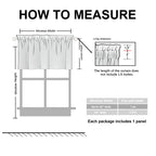 Hiasan Valance Curtains For Kitchen Rod Pocket Room Darkening Window Curtain Valance, 52 X 18 Inches Length, Greyish White, 1 Panel