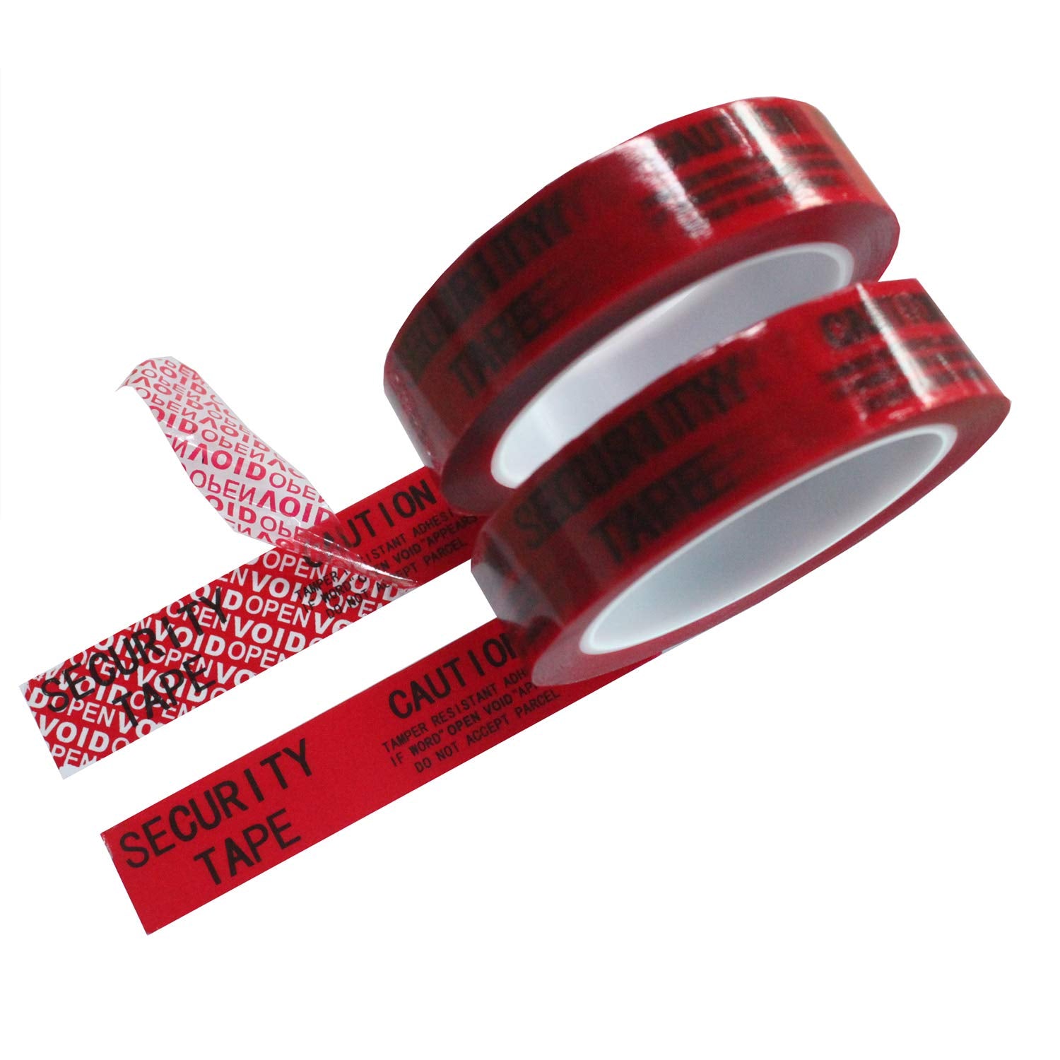 Tamperseals Group - 2 Rolls 100% Total Transfer Tamper Proof Security Seal Tapes (1 Inch X 55 Yards X 2 Mil, Ultra-Thick Void
