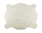 HomeRoots Decor 63-inch x 90-inch Off White, Polar Bear Faux Hide - Area Rug