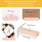8 Pieces Wood Place Card Holders Table Number Holders Rustic Table Number Stands Wooden Sign Holders For Wedding Party Table Dec
