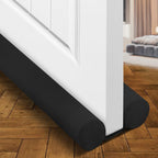 Holikme Door Draft Stopper Weather Stripping Window Breeze Blocker Adjustable Door Sweeps 38Inch, Black