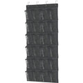 Simple Houseware 24 Pockets Large clear Pockets Over The Door Hanging Shoe Organizer, Dark grey (56 x 22.5)