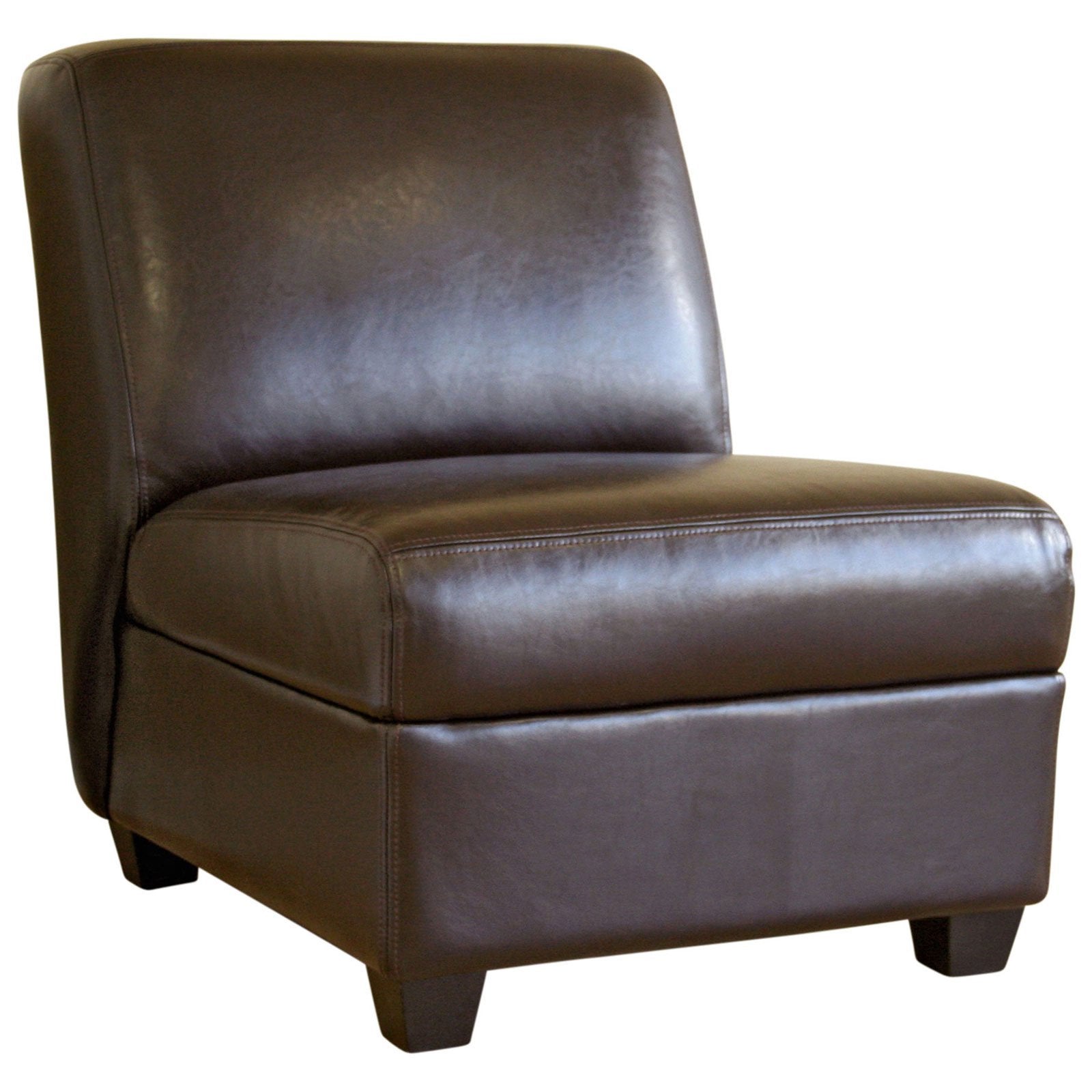 Wholesale Interiors Baxton Studio Leather Arm Chair In Dark Brown