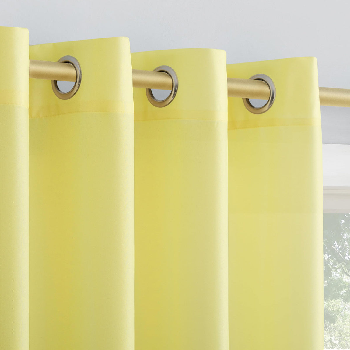 No. 918 Daylin Woven SemiSheer Grommet Curtain Panel, 54 x 108, Yellow