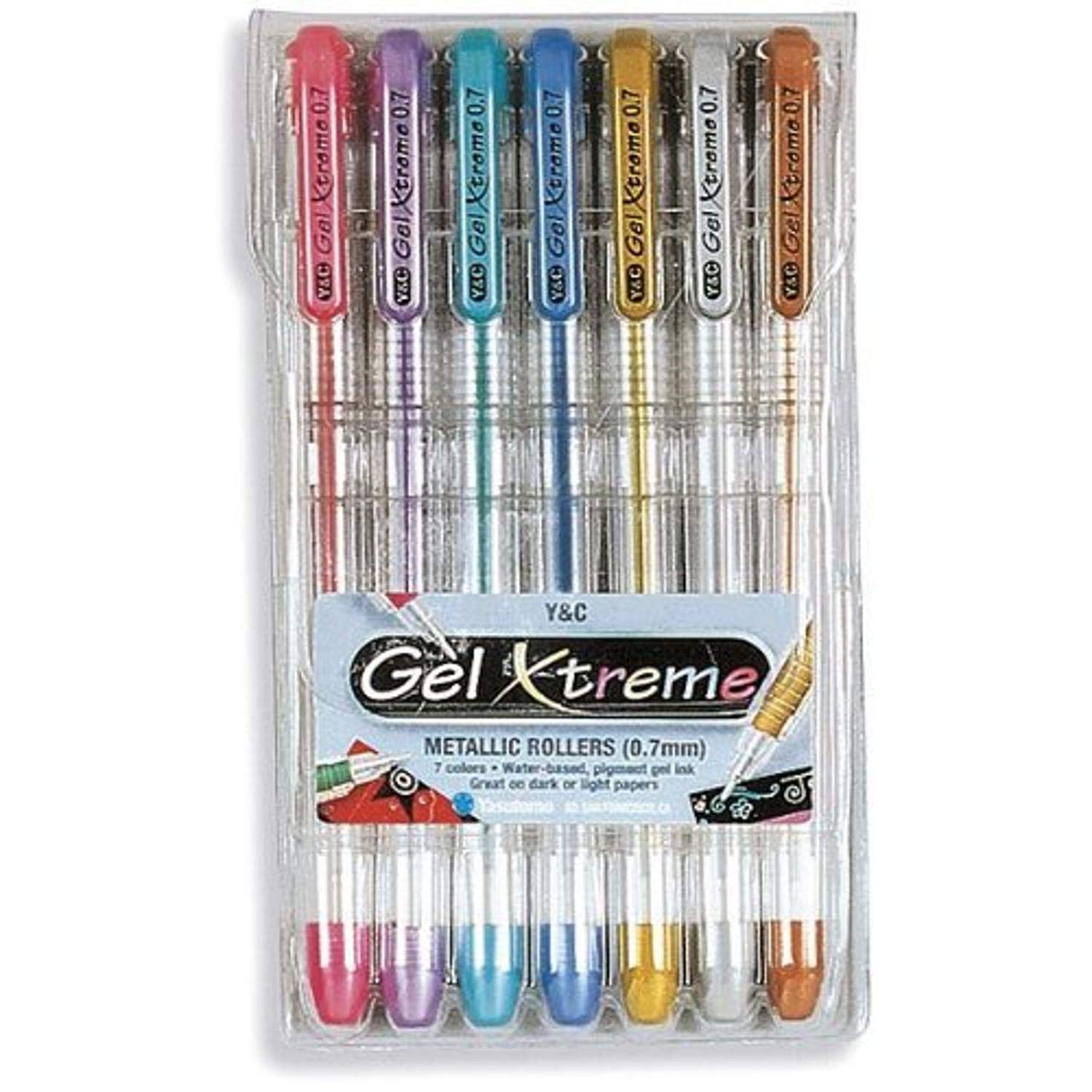 Yasutomo Gx1007 Gel Xtreme Metallic Pens, Package Of 7