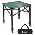VILLEY Folding Camping Square Table with Carry Bag, Lightweight Aluminum Adjustable Square Table for Outdoor, Camping, Picnic, B