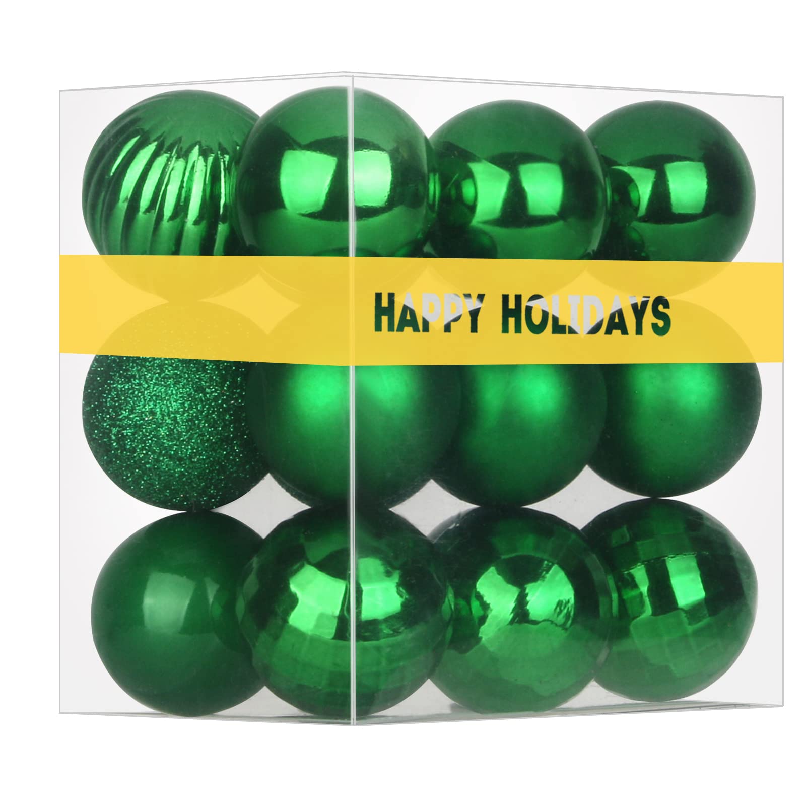 Emerald Green 3.2 Large Christmas Balls - Christmas Tree Decoration Ornaments Shatterproof Hanging Balls for Birthday Halloween 