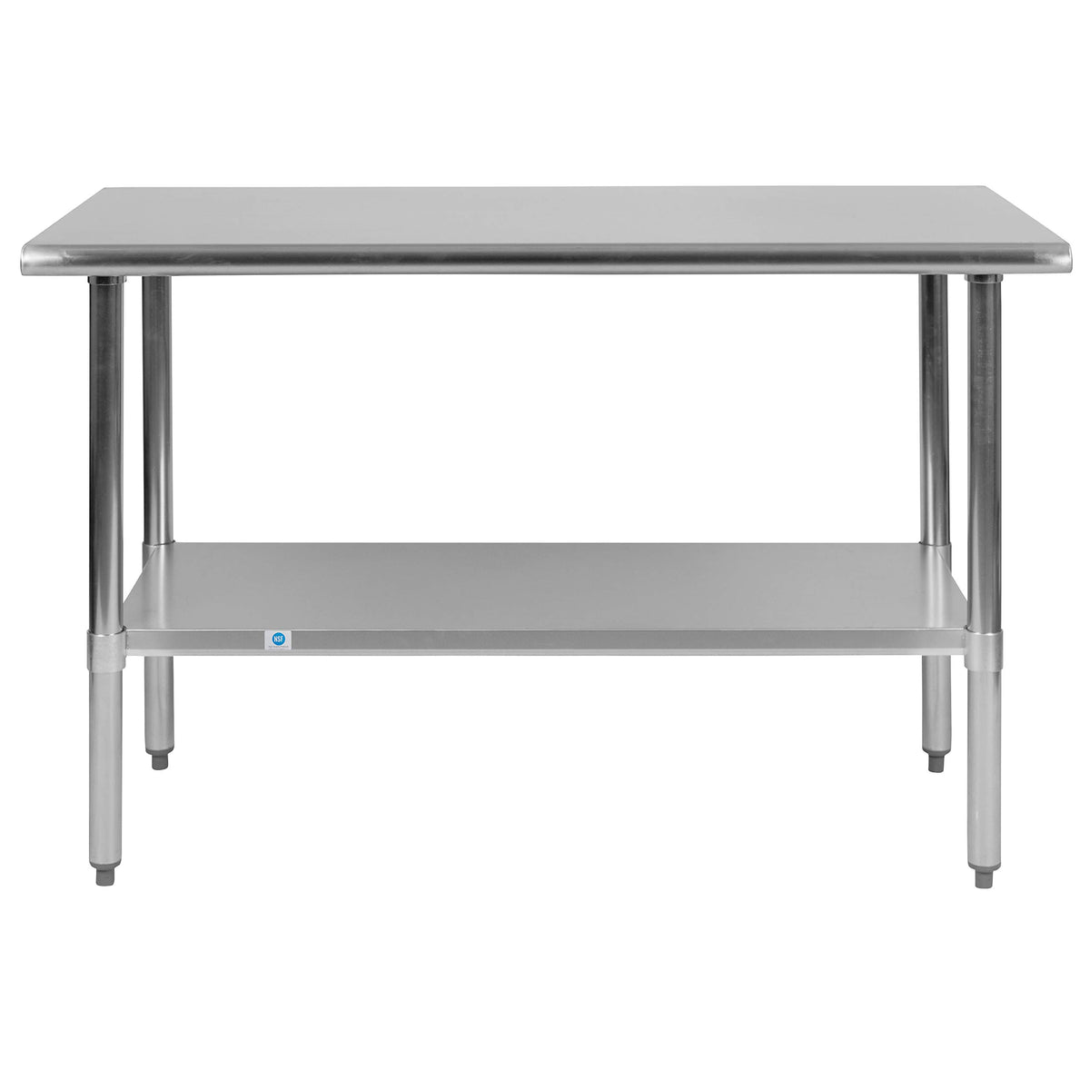 Flash Furniture Rawcliffe Stainless Steel 18 Gauge Prep and Work Table with Undershelf - NSF Certified - 48&quot;W x 24&quot;D x 34.5&quot;H