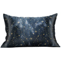 Mansphil 100% Mulberry Silk Pillowcase For Hair And Skin, Black Galaxy Pattern - Premium 22 Momme Charmeuse Silk Pillow Cases Co