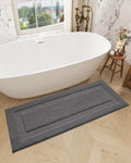 LUMI Large Bathroom Rugs, 24x60 Soft Bath Mats for Bathroom, Absorbent Bath Mat, Microfiber Washable Bath Rug, Non Slip Rubber B