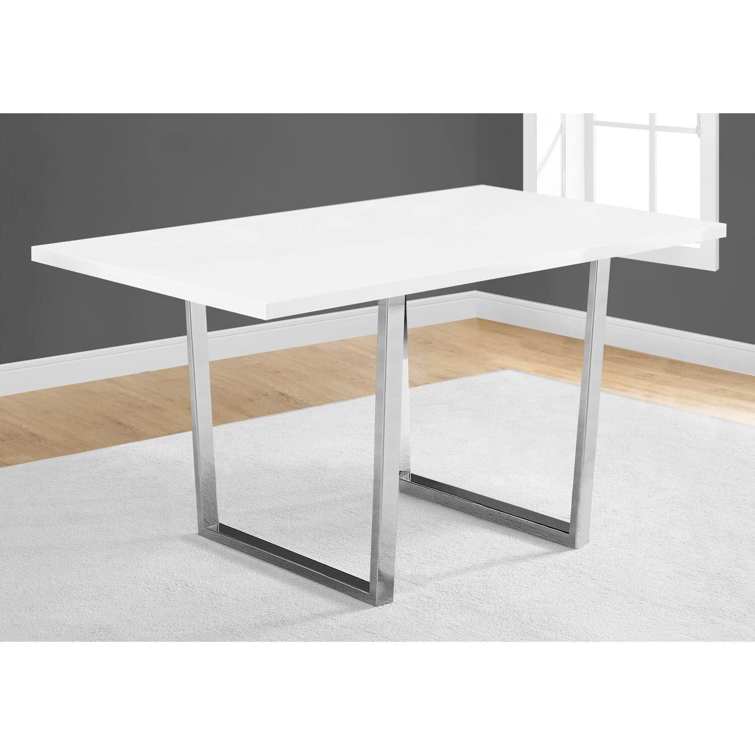 Monarch Specialties Dining Table, 59&quot;L X 35.5&quot;D X 30.25&quot;H, White