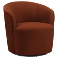 Coaster Home Furnishings Joyce Sloped Arms Swivel Chair Burnt Orange