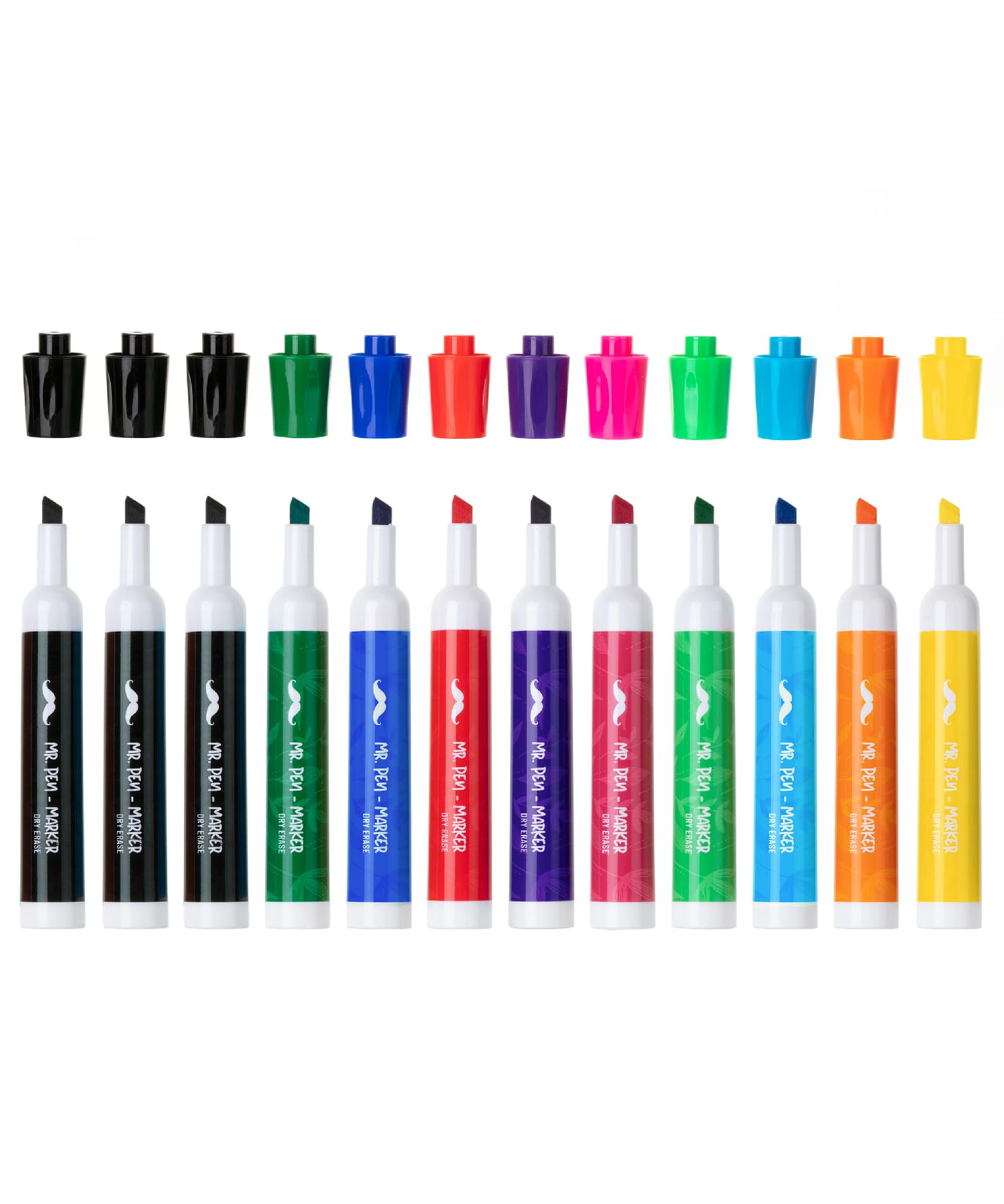 Mr. Pen- Dry Erase Markers, Low Odor Chisel Tip, 12 Pack, Assorted Colors, White Board Markers Dry Erase, Chisel Tip Markers, Wh