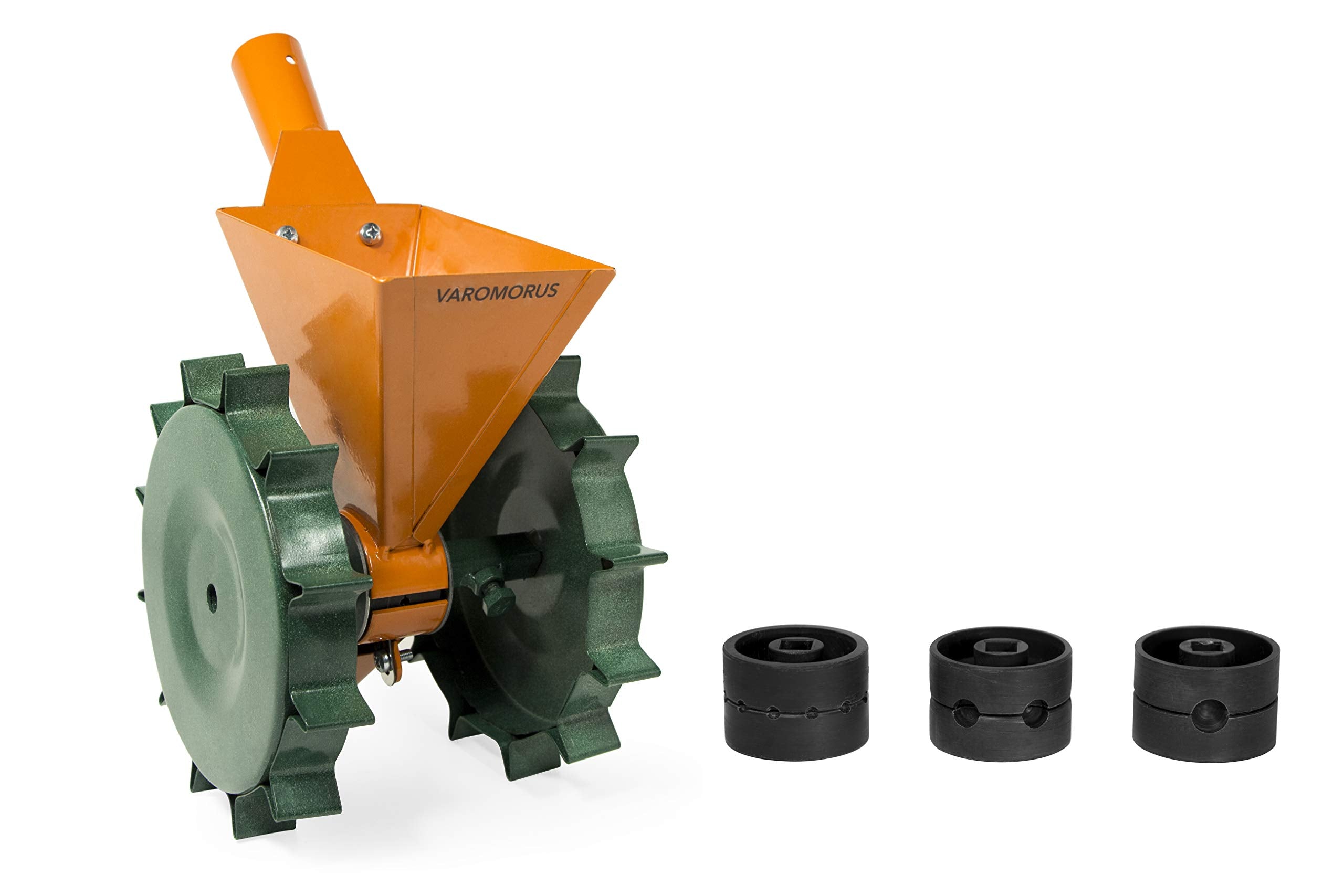 Varomorus Corn Beans Vegetable Metal Seeder 2-Row Manual Onion Radish Beets (1-Row)