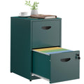 SteeLoong 2 Drawer File Cabinet with Lock,Green Metal Office Drawers Filing Cabinets for Home Office, Two Drawer Under Desk File
