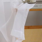 Sheer White Curtains, Sheer Curtains 63 Inch Length 2 Panels Set, Rod Pocket Voile Fimly Sheer Drapes For Living Room/Bedroom, L