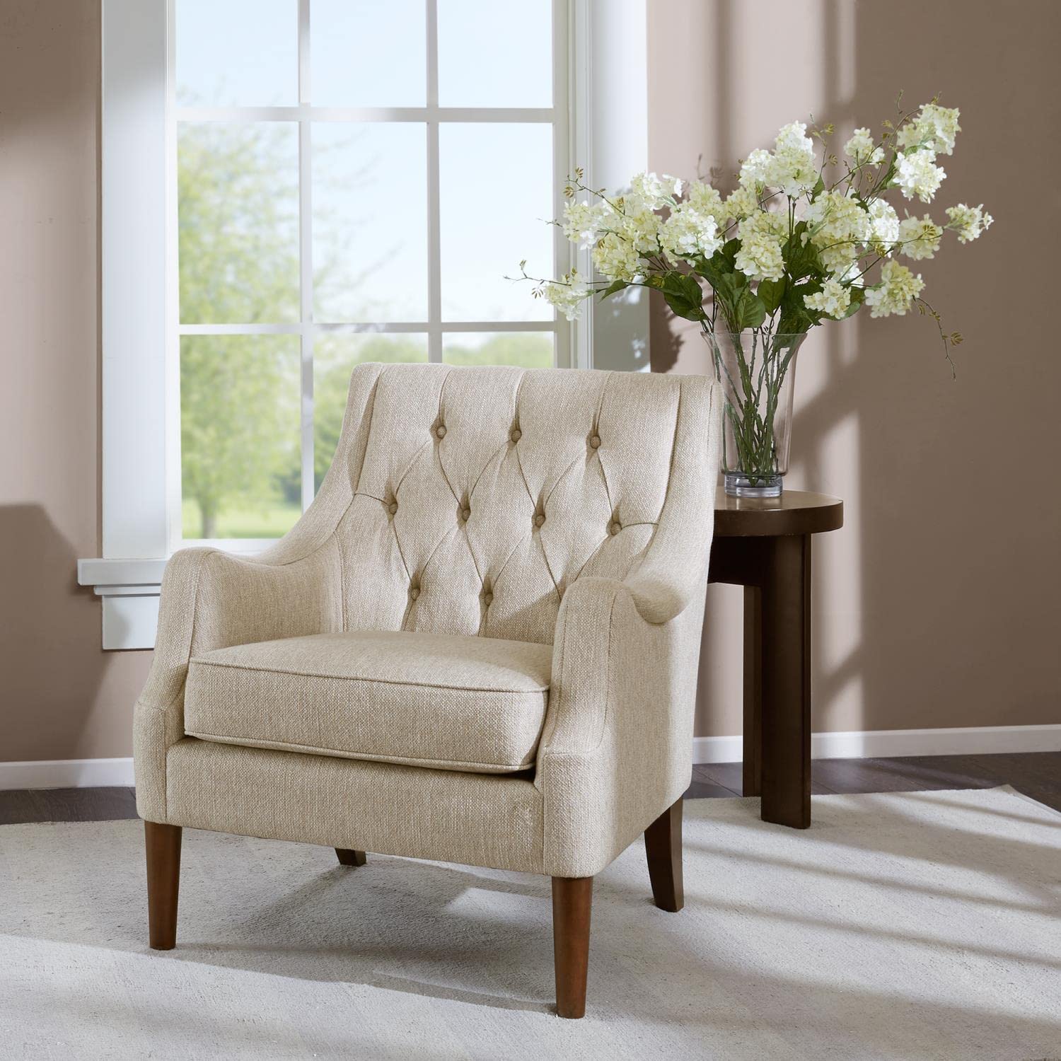 Madison Park Qwen ACCENT CHAIR, 33.5 in, Beige
