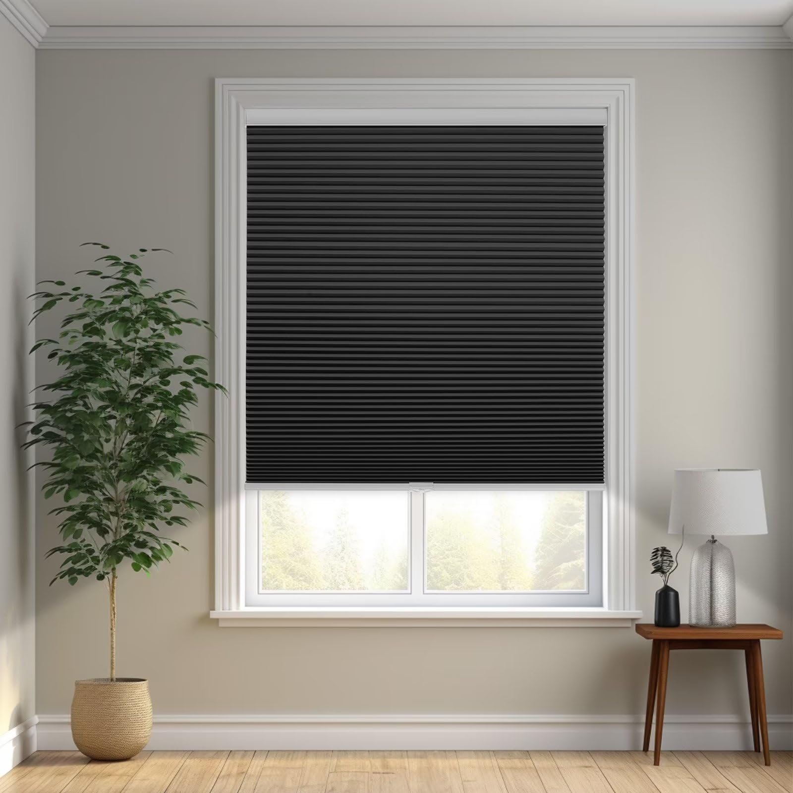 Changshade Cordless Blackout Customized Cellular Shade, Honeycomb Shade With The Diameter Of 1.5 Inch Honeycombs, Room Darkening