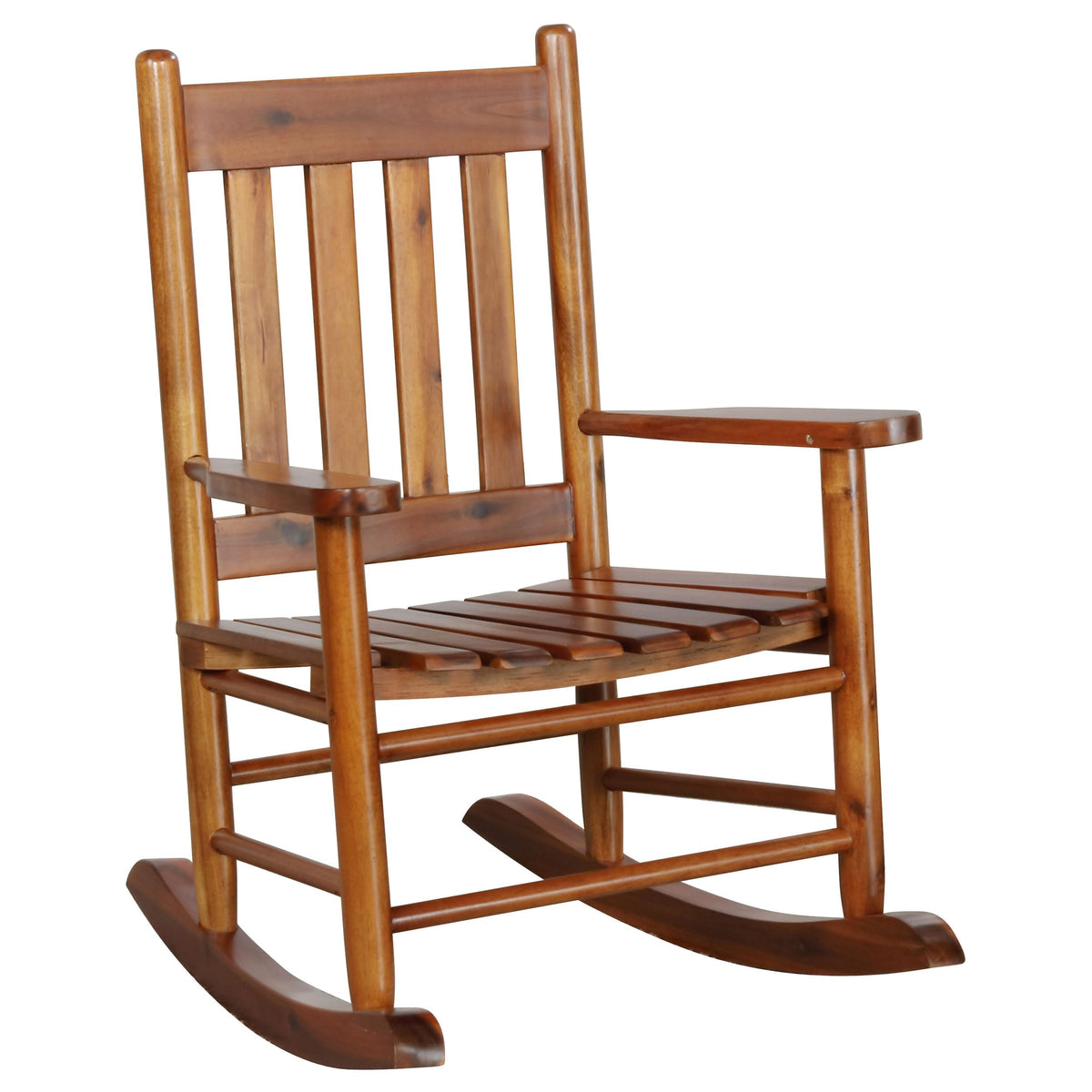 Coaster Home Furnishings Annie Slat Back Solid Wood Kids Rocking Chair Golden Brown