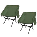 TOBTOS 2 Pack Ultralight Camping Chair, Portable Folding Backpacking Chair, Compact Camping Chair with Carry Bag for Outdoor Cam