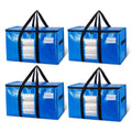 TAILI Extra Large Moving Bags, 4 Pack Heavy Duty Totes For Storage with Visible Window, Wrap Around Handles, Storage Bags for Sp