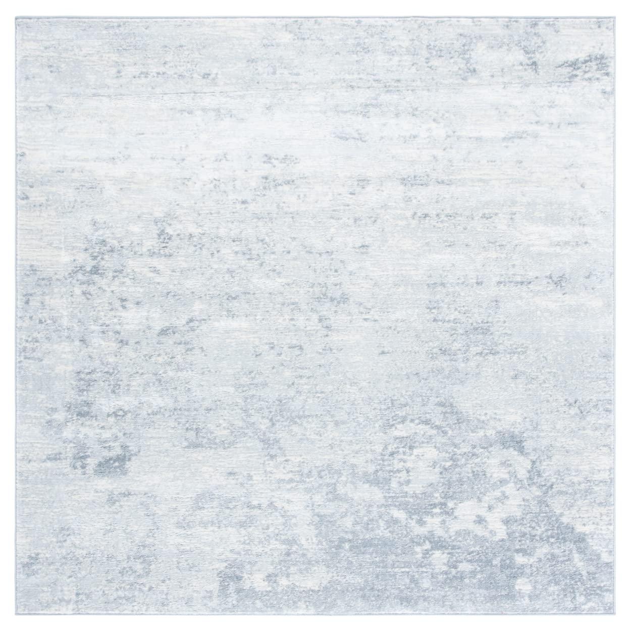 SAFAVIEH Brentwood Collection 3 Square Ivory/Grey BNT822A Modern Abstract Non-Shedding Living Room Bedroom Area Rug