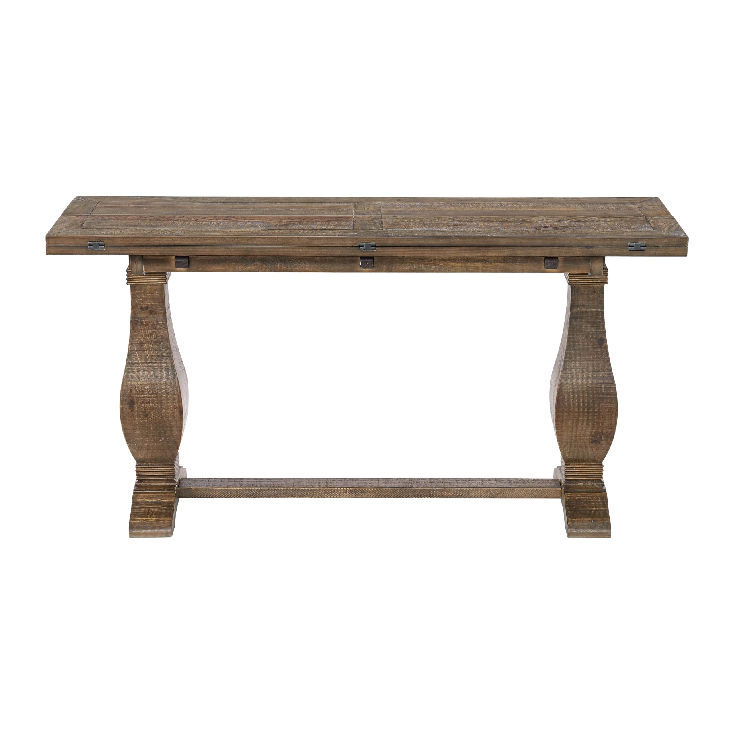 Martin Svensson Home Napa Sofa Console Table, Modular Flip Top Dining Or Accent, Solid Natural Wood