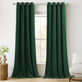 Ryb Home Velvet Curtains Hunter Green Elegant Grommet Window Curtain Drapes Room Darkening Privacy Backdrops For Bedroom Playroo