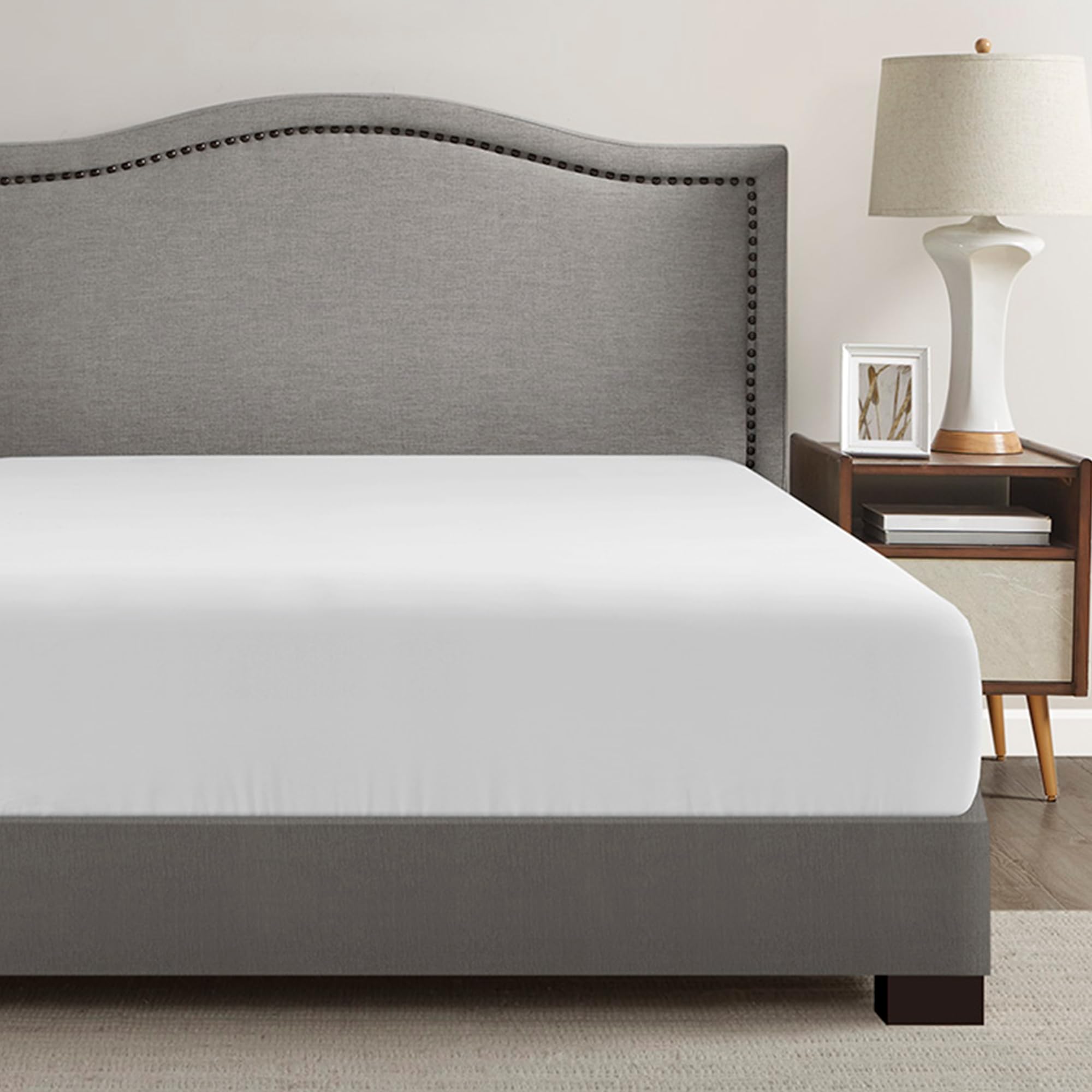 Comfort Spaces Coolmax Moisture Wicking Fitted Sheet Only Super Soft, Fade Resistant, All Elastic Deep Pocket Fits Up To 16' Ma